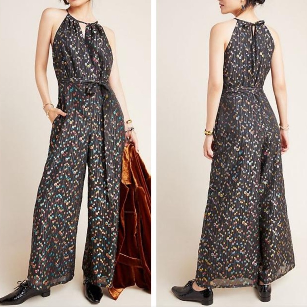 Anthropologie Edita Halter Jumpsuit
